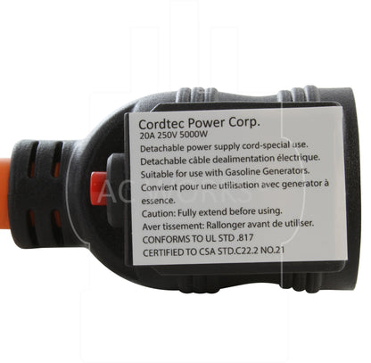 20 amp 250 volt 620 connector with built-in 20 amp circuit breaker