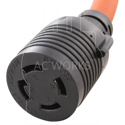 NEMA L14-30R, L1430 female connector, 30 amp 4-prong locking female connector