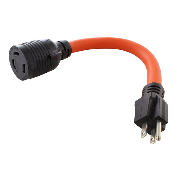 AC WORKS brand orange flexible adapter, generator adapter