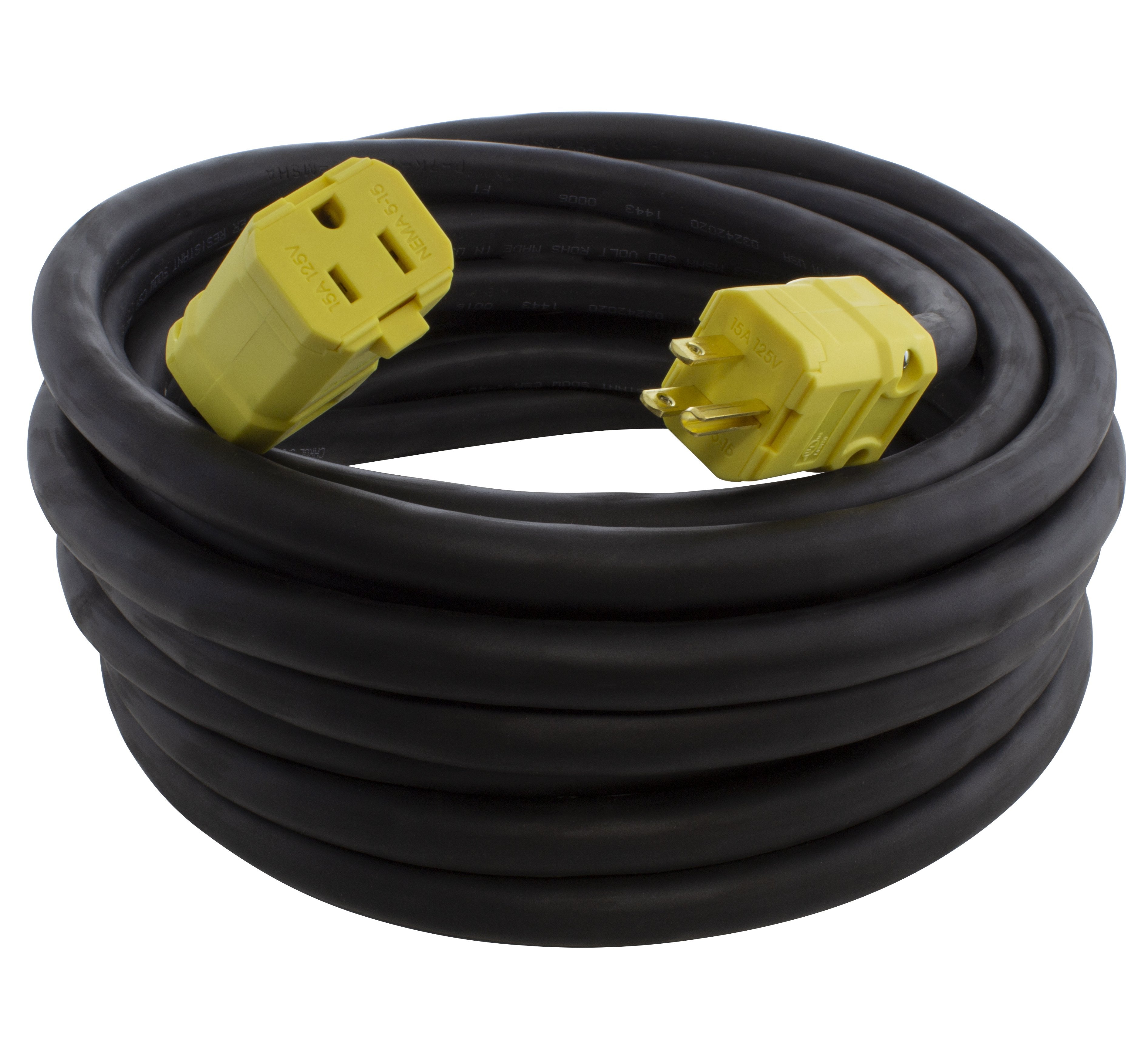 AC WORKS® [SD515PR] SOOW 10 Gauge NEMA 5-15 15A 125V  Over Kill Super Duty Rubber Extension Cord