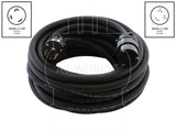 AC WORKS® [SDL530PR] SOOW 8 Gauge NEMA L5-30 30A 125V Super Duty Outdoor Rubber Extension Cord