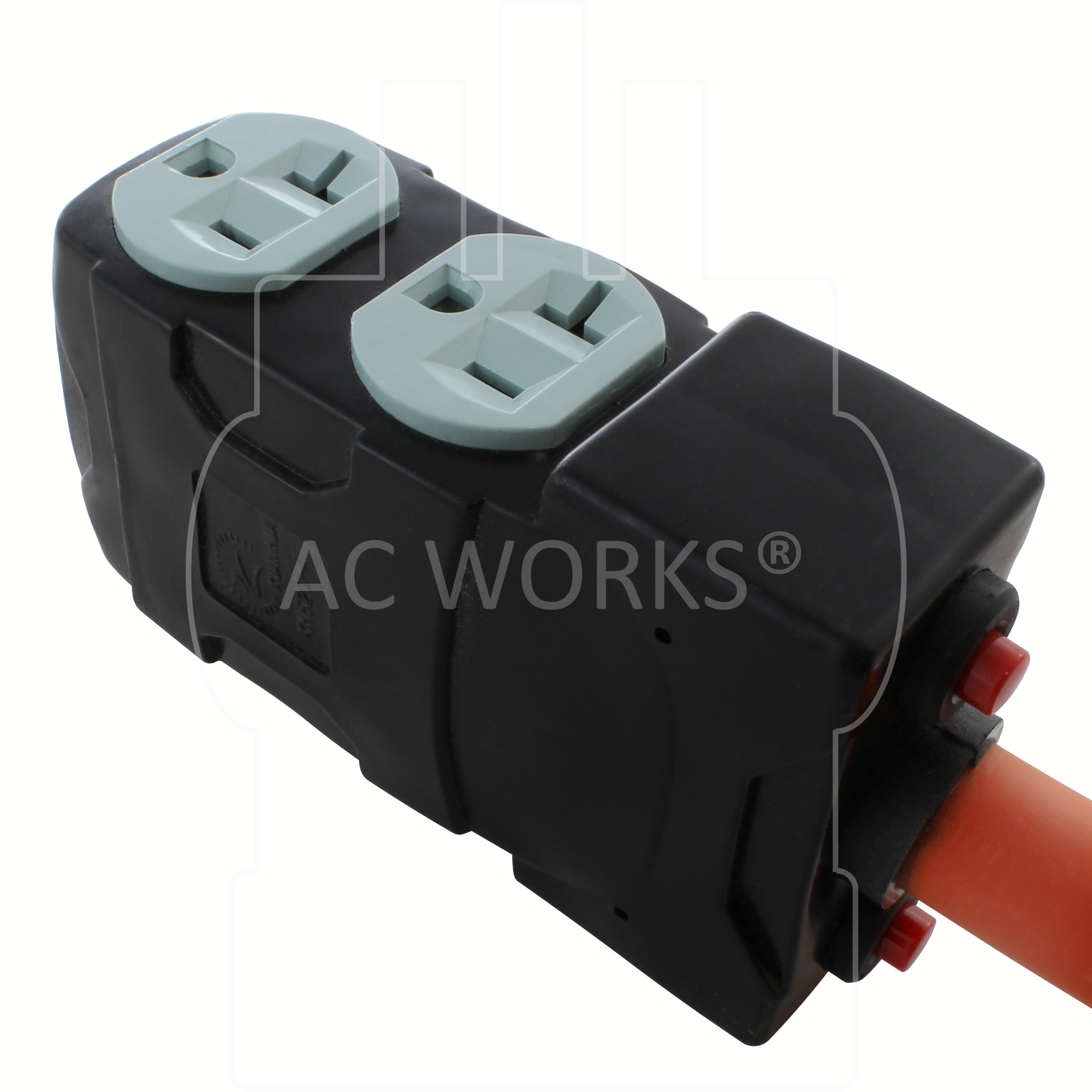 Set of two NEMA 5-20R household connectors with 20A circuit breaker