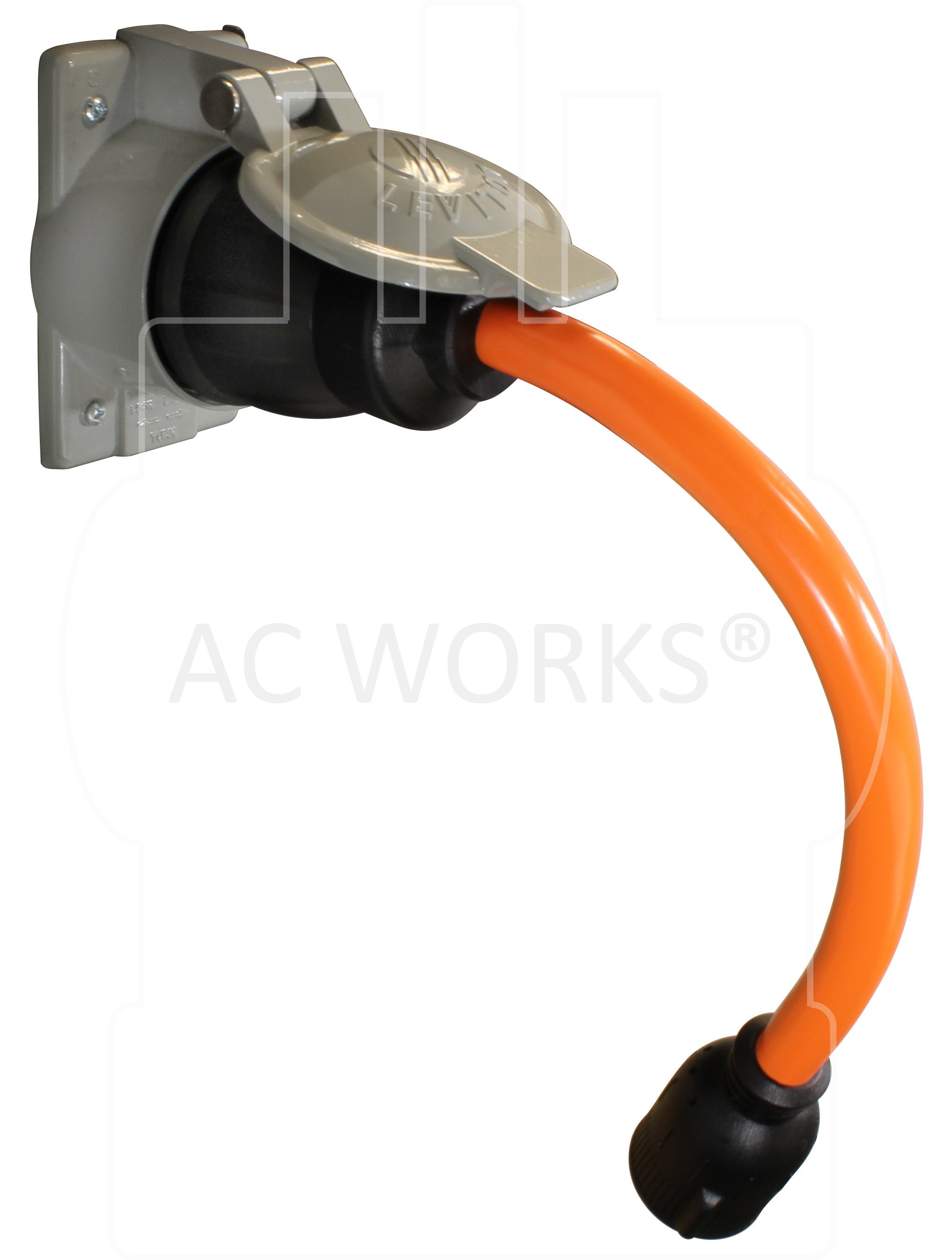 flexible shore power adapter, flexible generator adapter, flexible construction site PDU adapter