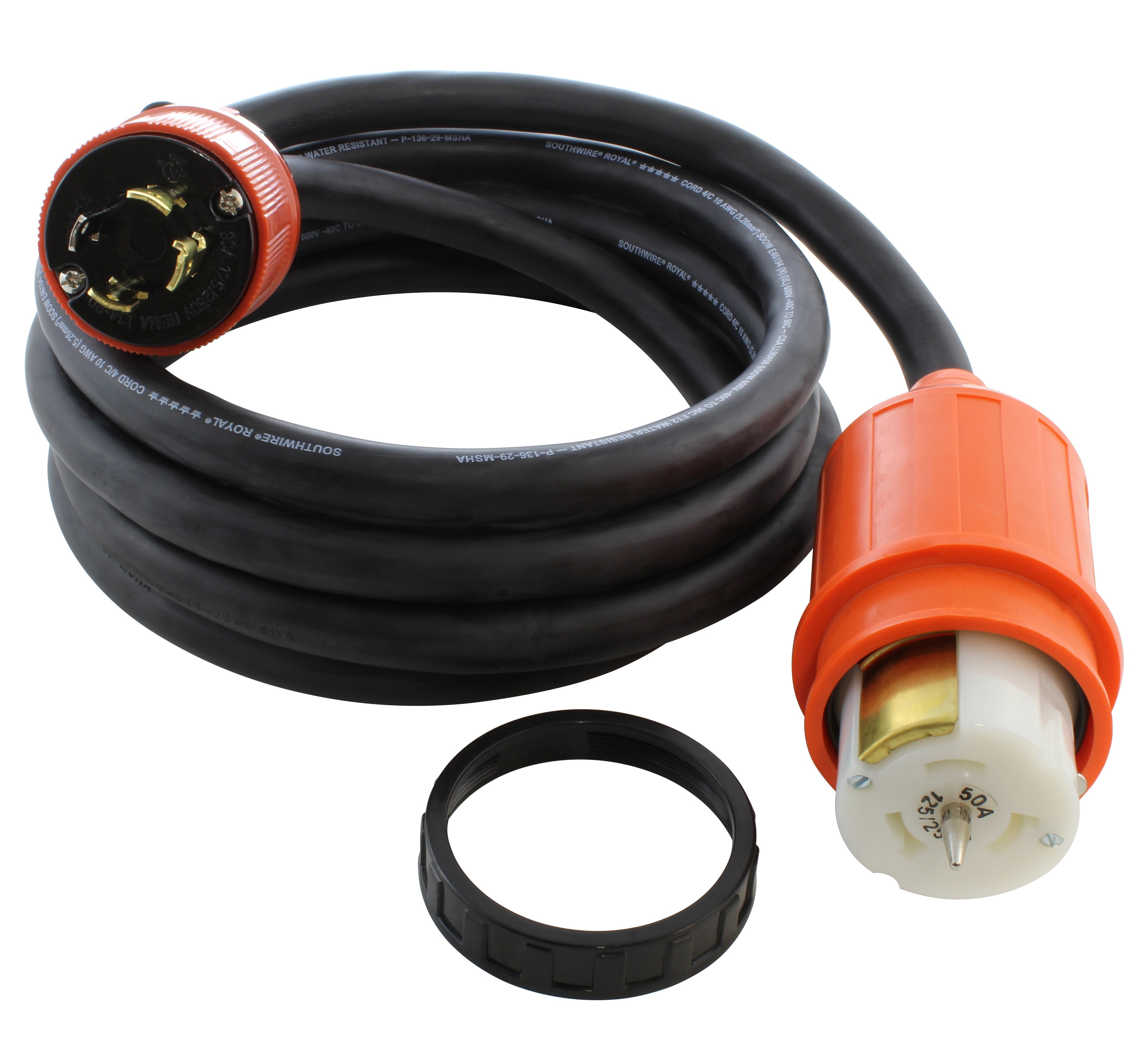 AC WORKS brand transfer switch cord, emergency power cord