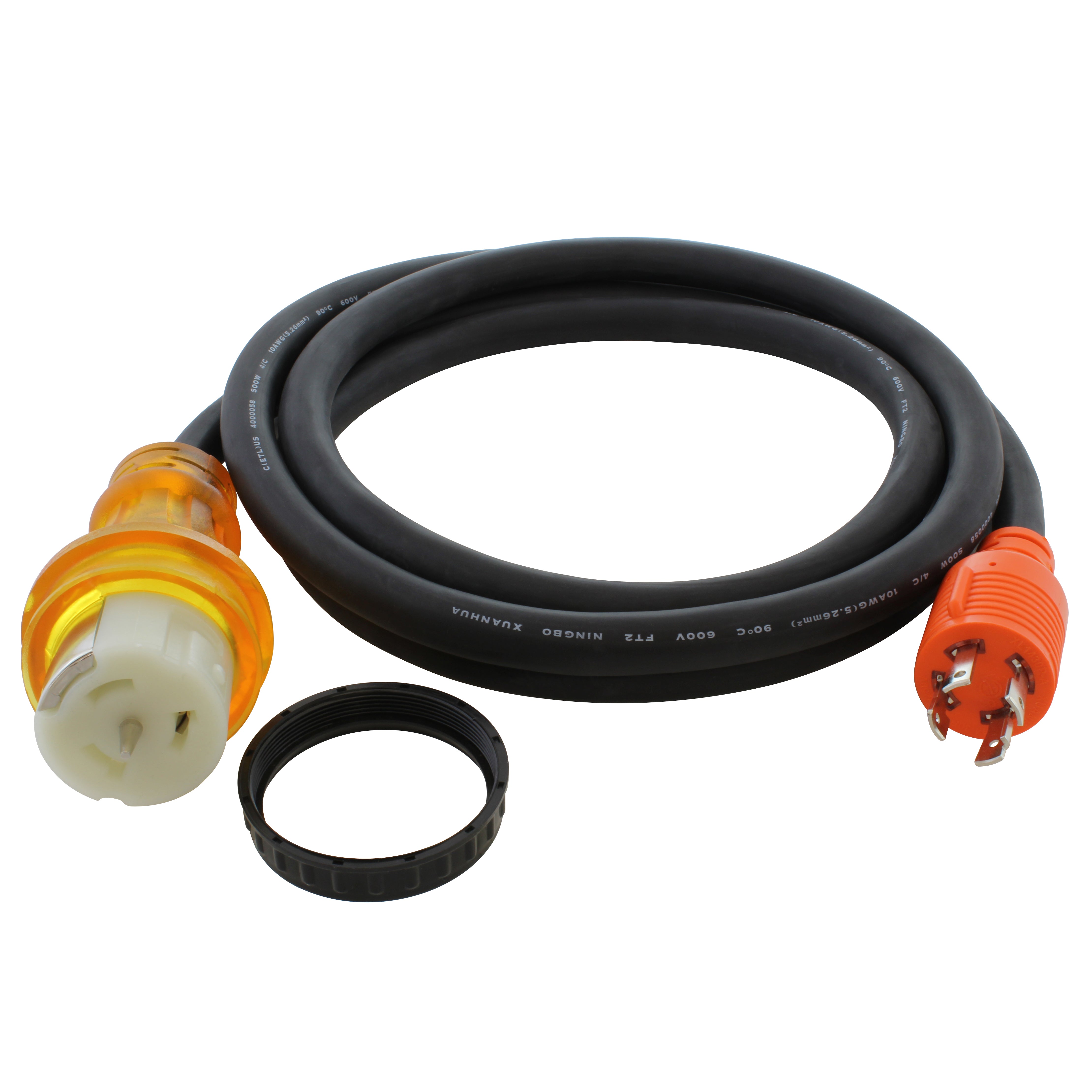 AC WORKS® Temp Power L14-30P 30A 4-Prong Locking Plug to CS6364