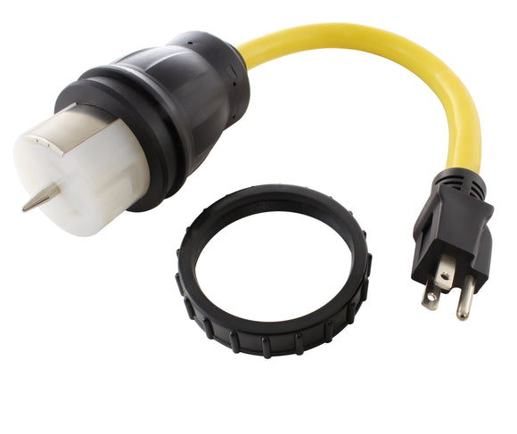 AC WORKS brand transfer switch adapter, yellow flexible transfer switch adapter