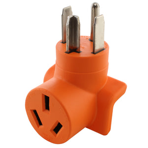 AC WORKS right angle adapter, 90 degree compact adapter, orange adapter, welder adapter, AC Connectors