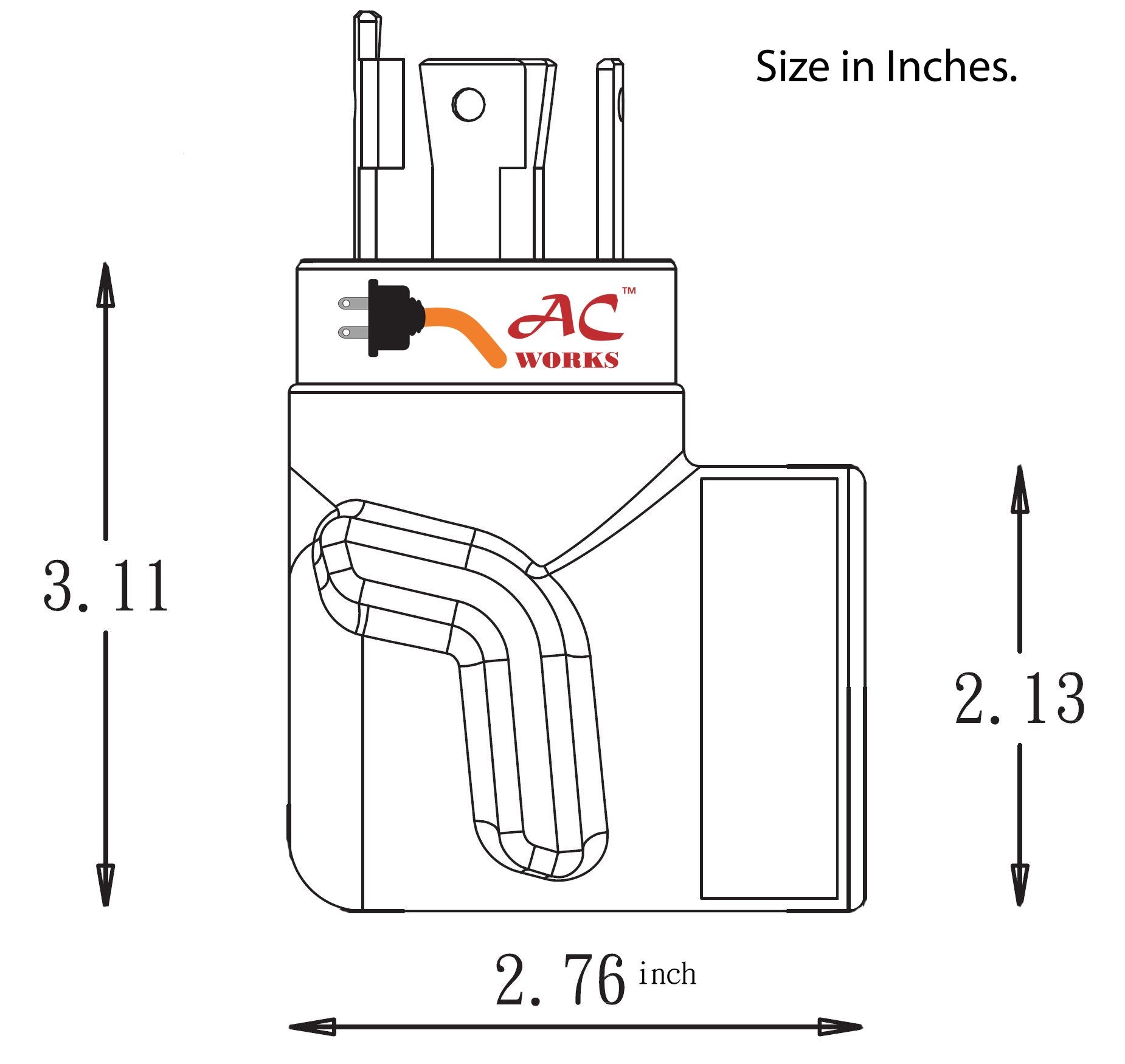 AC Works, 30 amp 125/250 volt electrical adapter