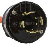AC WORKS® [WDL1520650-018] 1.5FT - L15-20 Plug 4-Prong 3-phase 20A 250V to NEMA 6-50R Welder Adapter
