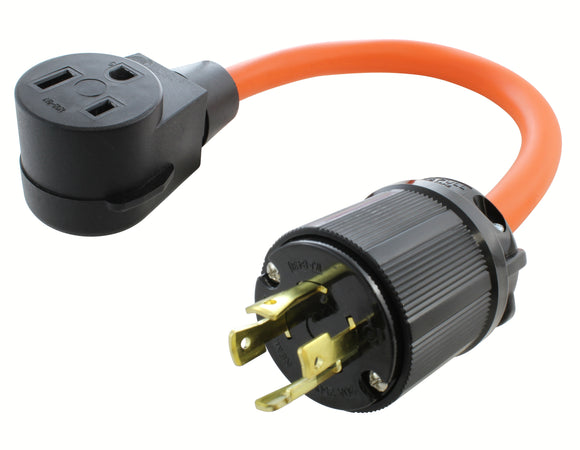AC WORKS brand flexible welder adapter, orange 250 volt welder adapter